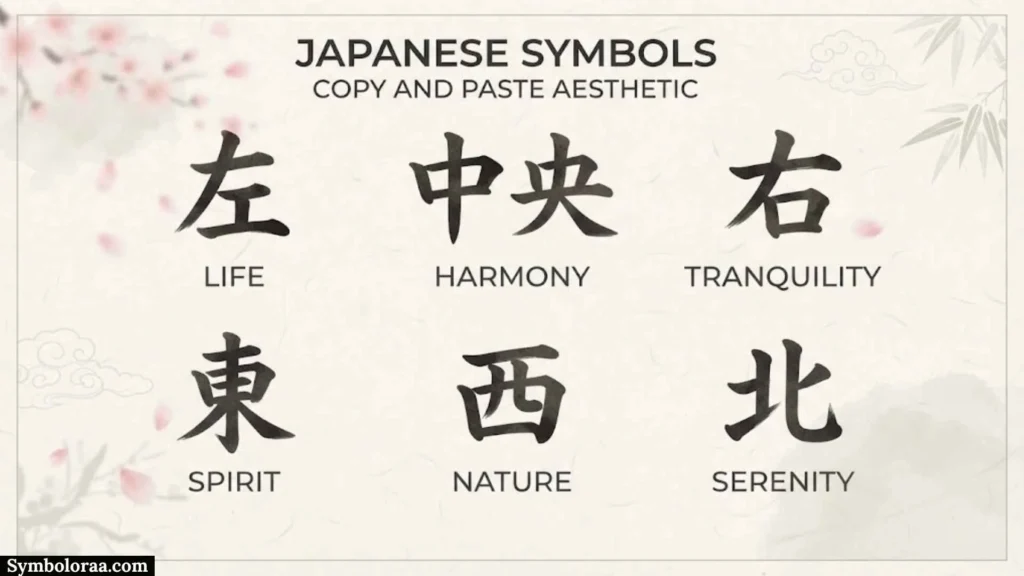 Japanese Symbols Copy and Paste