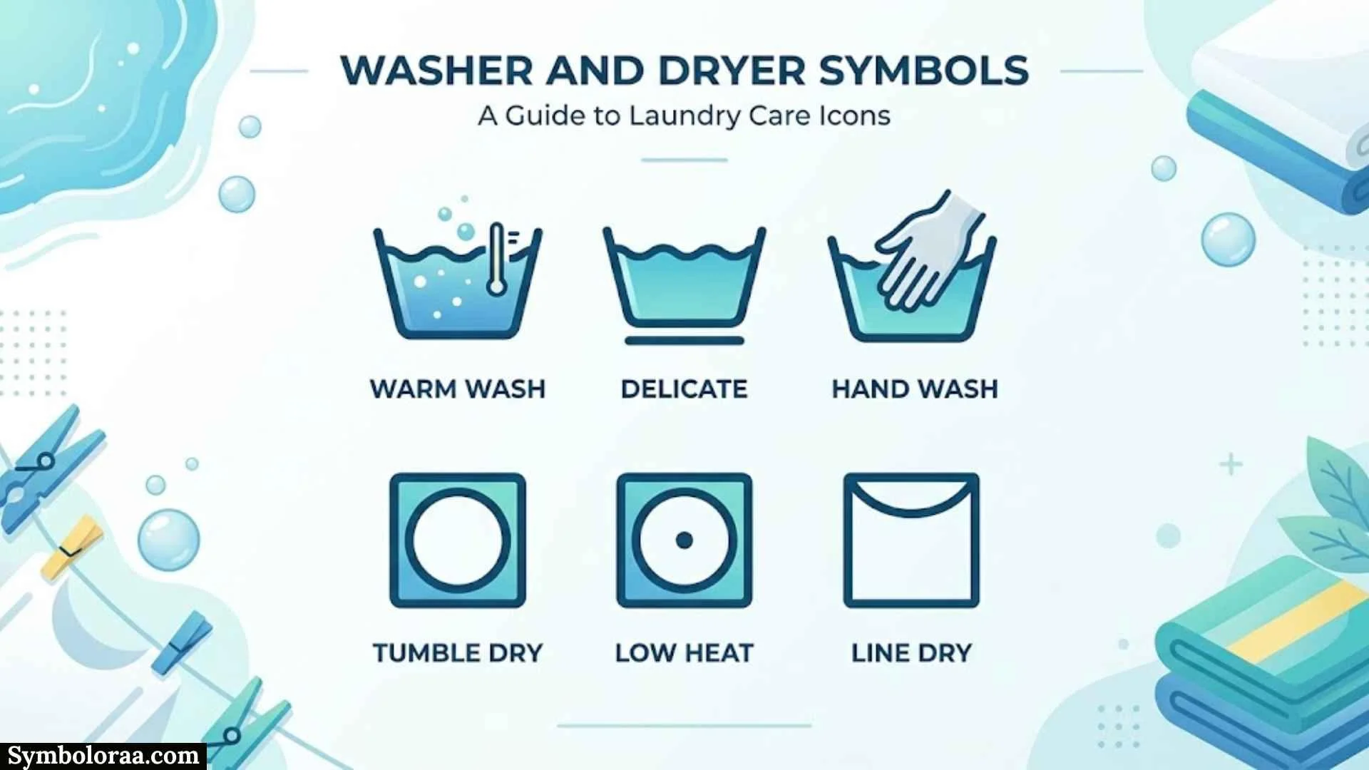 Washer and Dryer Symbols